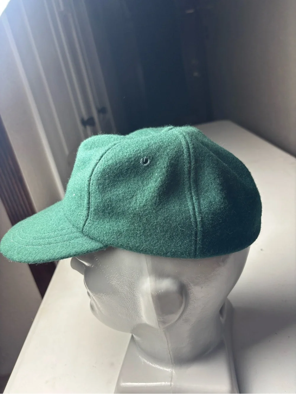Vintage Polo Ralph Lauren 1993 Sit-down Bear long bill hat Green 100% Wool Sz S